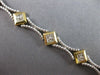 ESTATE LONG .85CT DIAMOND 14KT 2 TONE GOLD ROUND SQUARE XO LOVE TENNIS BRACELET