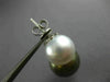 ESTATE LARGE .28CT AAA TAHITIAN & SOUTH SEA PEARL 18KT WHITE GOLD LOVE EARRINGS