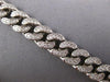 ESTATE 2.46CT DIAMOND 14KT WHITE GOLD 3D SOLID CUBAR BAR LOVE BRACELET
