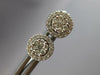 ESTATE .50CT DIAMOND 14KT WHITE GOLD 3D CLASSIC CLUSTER HALO STUD EARRINGS