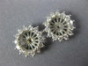 ESTATE .86CT DIAMOND 14KT WHITE GOLD 3D CLASSIC FLORAL EARRING JACKETS