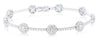 2.96CT DIAMOND 14KT WHITE GOLD HALO CIRCLE BY THE YARD ETERNITY TENNIS BRACELET