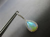 LARGE 7.69CT DIAMOND & AAA AUSTRALIAN OPAL 14KT WHITE GOLD 3D HANGING EARRINGS