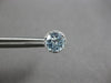 2.25CT DIAMOND & AAA BLUE TOPAZ 14KT WHITE GOLD ROUND CLASSIC HALO STUD EARRINGS