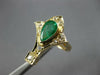 ANTIQUE LARGE 1.36CT DIAMOND & AAA EMERALD 18KT YELLOW GOLD ROSE CUT STAR RING