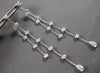 .86CT DIAMOND 14KT WHITE GOLD 3D CLASSIC BY THE YARD CHANDELIER HANGING EARRINGS
