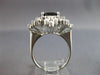EXTRA LARGE 4.86CT DIAMOND & AAA SAPPHIRE 14KT WHITE GOLD ENGAGEMENT RING #27491