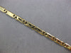 ESTATE LONG 14KT YELLOW GOLD 3D HANDCRAFTED SOLID OVAL LINK LOVE BRACELET