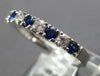 .60CT DIAMOND & AAA SAPPHIRE 18K WHITE GOLD 2.5mm SEMI ETERNITY ANNIVERSARY RING
