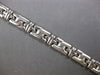 ESTATE WIDE 14KT WHITE GOLD 3D CLASSIC MATTE & SHINY SQUARE LOVE KNOT BRACELET