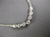 ESTATE .65CT DIAMOND 14KT WHITE GOLD 7 STONE BEZEL ETOILE V SHAPE LOVE NECKLACE
