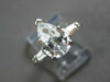 1.60CT CUBIC ZIRCONIA 14K WHITE GOLD PEAR SHAPE & BAGUETTE ENGAGEMENT RING 27580