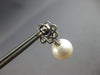 1.1CT DIAMOND & AAA PINK SAPPPHIRE & SOUTH SEA PEARL 14KT WHITE GOLD 3D EARRINGS