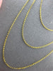 ANTIQUE EXTRA LONG 18KT YELLOW GOLD 3D HANDCRAFTED LINK CHAIN NECKLACE #27998