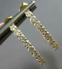 ESTATE 1.50CT DIAMOND 14KT YELLOW GOLD CLASSIC INSIDE OUT HOOP HANGING EARRINGS