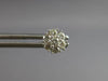 ESTATE .50CT DIAMOND 14KT WHITE GOLD 3D FLOWER SNOWFLAKE STUD EARRINGS