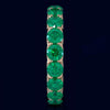 ESTATE 4.25CT AAA EMERALD 14KT ROSE GOLD 3D SHARED PRONG ETERNITY LOVE FUN RING