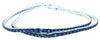 ESTATE 8.53CT AAA SAPPHIRE 18KT WHITE GOLD 3D CLASSIC TWO ROW TENNIS BRACELET