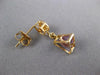 1.90CT AAA CITRINE & AMETHYST 14KT YELLOW GOLD ROUND & TRILLION EARRINGS #27406
