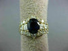 ESTATE WIDE 1.96CT DIAMOND & AAA SAPPHIRE 18KT YELLOW GOLD 3D ENGAGEMENT RING