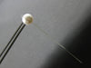 LARGE .07CT DIAMOND & AAA SOUTH SEA PEARL 14K WHITE GOLD 3D BAR HANGING EARRINGS