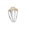 1.0CT DIAMOND 18KT 2 TONE GOLD BAGUETTE INVISIBLE PAST PRESENT FUTURE LOVE RING