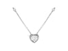 .26CT DIAMOND 14KT WHITE GOLD SOLITAIRE HEART SHAPE BY THE YARD FLOATING PENDANT