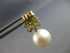 5.02CT DIAMOND & AAA YELLOW SAPPHIRE & SOUTH SEA PEARL 18K YELLOW GOLD EARRINGS