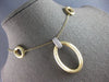.30CT DIAMOND 14KT 2 TONE GOLD 3D OPEN OVAL LOVE KNOT BY THE YARD LOVE NECKLACE