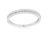 ESTATE .14CT DIAMOND 14KT WHITE GOLD CLASSIC ROUND 2 ROW ROPE ANNIVERSARY RING