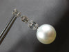 EXTRA LARGE 1.20CT DIAMOND & AAA SOUTH SEA PEARL 18K WHITE GOLD HANGING EARRINGS