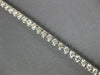 ESTATE 4.0CT DIAMOND 14KT WHITE GOLD 3D ROUND CLASSIC FOUR PRONG TENNIS BRACELET