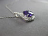 1.46CT DIAMOND & AAA AMETHYST 14KT WHITE GOLD CUSHION & ROUND FLOATING PENDANT