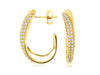 ESTATE .47CT DIAMOND 14KT YELLOW GOLD 3D TWO ROW UMBRELLA HANGING EARRINGS