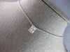 .23CT DIAMOND 14KT WHITE GOLD 3D BAGUETTE CLUSTER RECTANGULAR FLOATING PENDANT