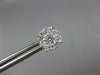 LARGE 1.0CT DIAMOND 14KT 2 TONE GOLD ROUND SOLITAIRE HALO CLUSTER STUD EARRINGS