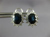 ESTATE 4.08CT DIAMOND & AAA SAPPHIRE 14KT WHITE GOLD 3D FLOWER CLIP ON EARRINGS