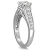 1.56CT DIAMOND 14KT WHITE GOLD 3D PRINCESS & ROUND ENGAGEMENT WEDDING RING SET