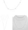 ESTATE EXTRA LONG .40CT DIAMOND 14K WHITE GOLD CLASSIC BY THE YARD LOVE NECKLACE