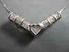 .94CT DIAMOND 14KT WHITE GOLD PRINCESS & ROUND INVISIBLE V SHAPE NECKLACE #27661