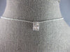 .23CT DIAMOND 14KT WHITE GOLD 3D BAGUETTE CLUSTER RECTANGULAR FLOATING PENDANT