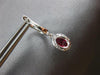 1.76CT DIAMOND & AAA RUBY 14KT WHITE GOLD OVAL & ROUND FLOWER HANGING EARRINGS