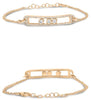 .42CT DIAMOND 14KT ROSE GOLD 3D ROUND PAST PRESENT FUTURE FLOTABLE FUN BRACELET