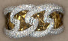 ESTATE 1.01CT DIAMOND 18KT 2 TONE GOLD 3D SOLITAIRE LOVE KNOT ANNIVERSARY RING