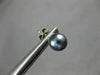 ESTATE AAA TAHITIAN PEARL 14KT WHITE GOLD 3D CLASSIC ROUND SOLITAIRE EARRINGS