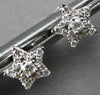ESTATE .18CT DIAMOND 14KT WHITE GOLD 3D CLASSIC STAR FUN STUD EARRINGS