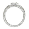 3.41CT DIAMOND 18KT WHITE GOLD ROUND & BAGUETTE MULTI ROW FUN ANNIVERSARY RING