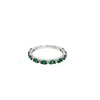 .81CT DIAMOND & AAA EMERALD 18KT WHITE GOLD 3D 3/4TH ETERNITY ANNIVERSARY RING