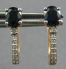 ESTATE .77CT DIAMOND & AAA SAPPHIRE 14K ROSE GOLD FUN LEVERBACK HANGING EARRINGS