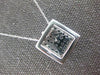 .79CT DIAMOND & AAA TSAVORITE 14KT WHITE GOLD SQUARE HALO PAVE FLOATING PENDANT
